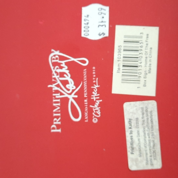 Americana Wall Art Box Sign 2 Ornament Set Wood Patriotic USA Star American July - Picture 9 of 9